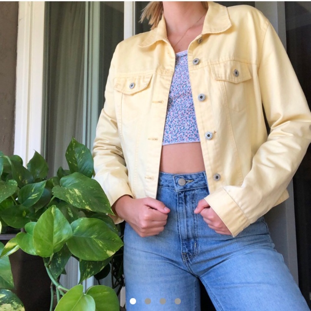 Pastel Yellow Gap Denim Jacket
